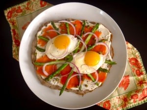 Salmon-Asparagus Breakfast Pizza Recip | Cooking On The Weekends