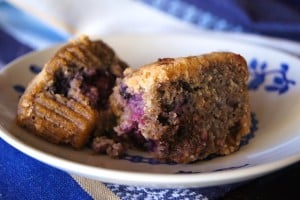 Gluten-Free Blue Corn Blueberry Muffin Recipe | Cooking On The Weekends