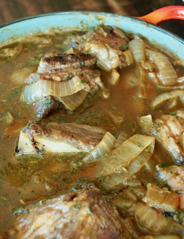 short rib stew in a pot