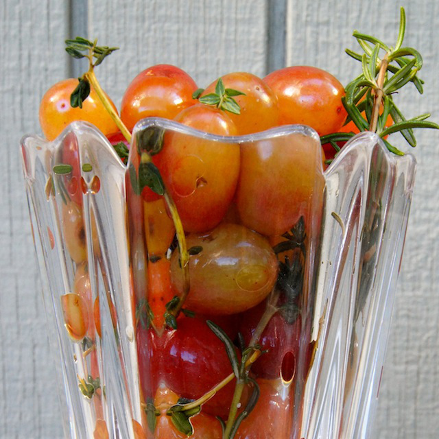 Wine Marinated Grapes Cooking On The Weekends