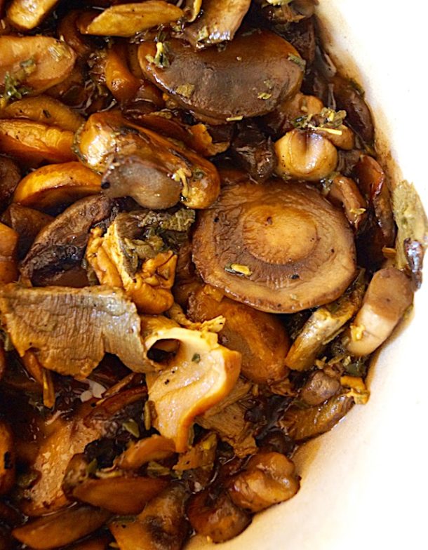 Savory Polenta Cake with Mushrooms Cooking On The Weekends