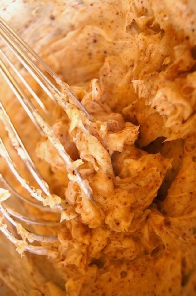 Brown Butter in a bowl with a whisk