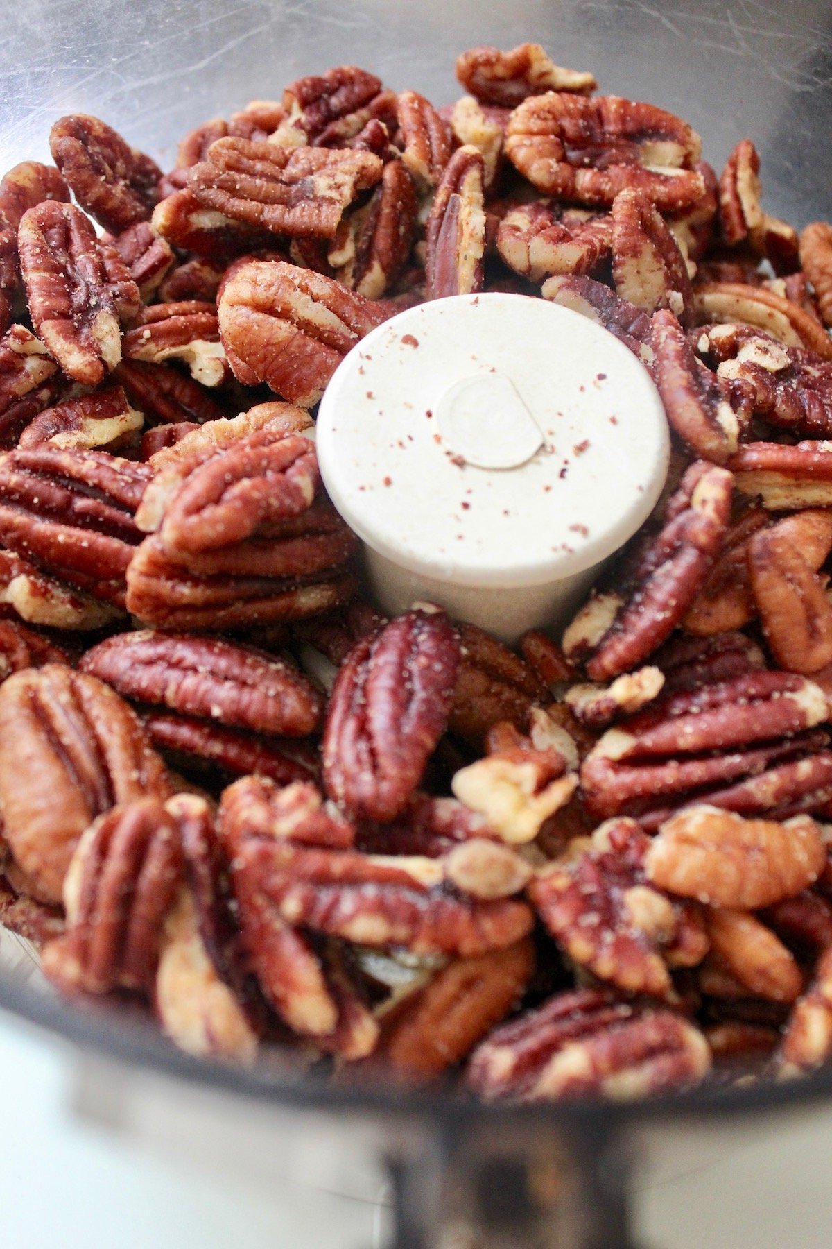 whole pecans in a food processor