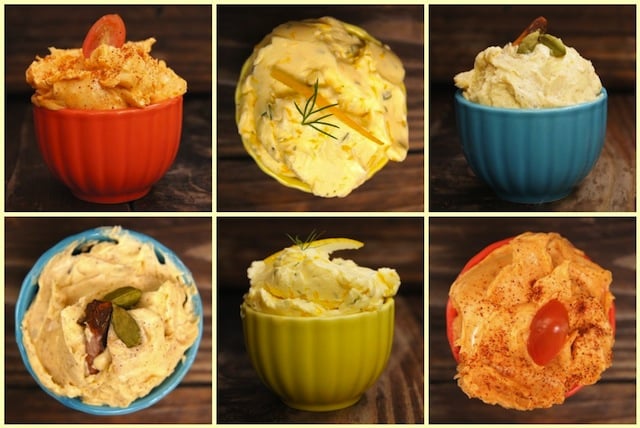 six images of Compound Butter Recipes in a photo grid