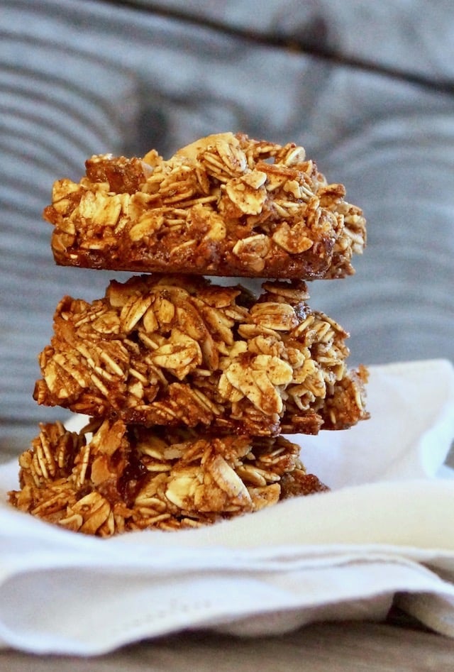 Stack of three Spiced Granola Breakfast Cookies