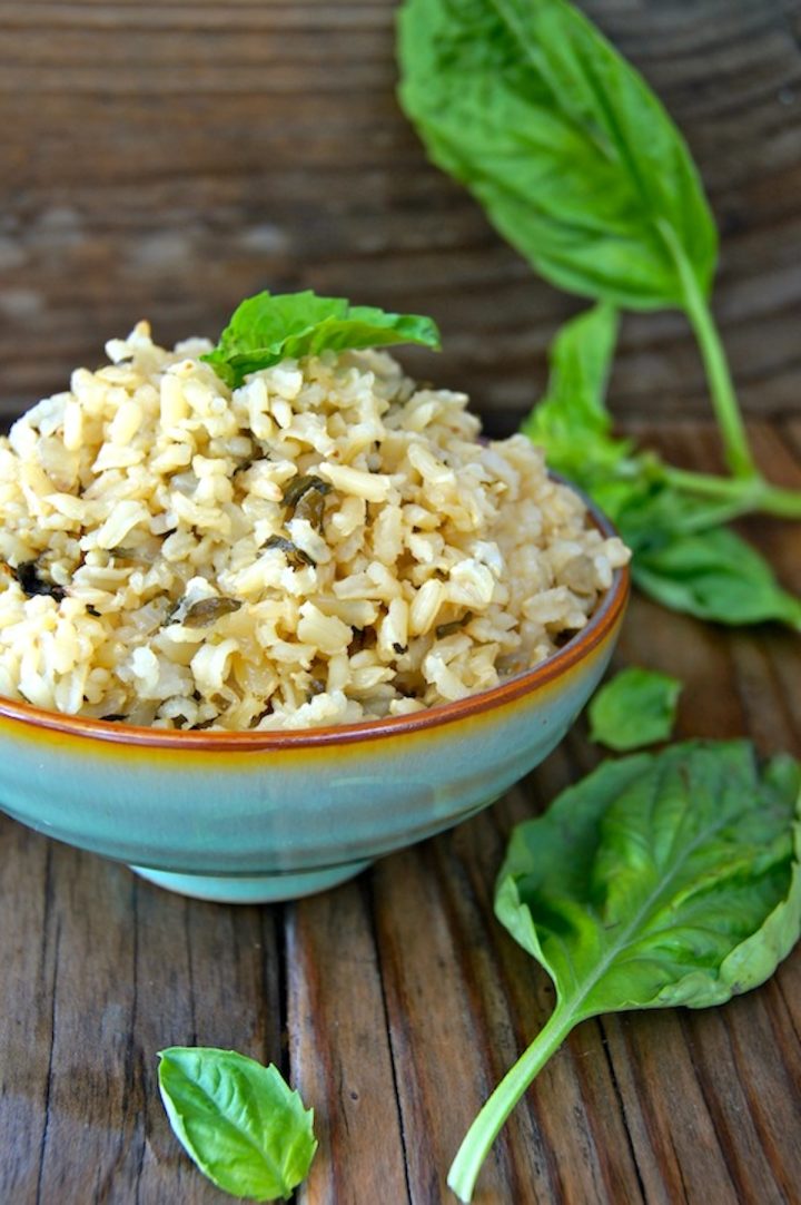 Basil Rice with Roasted Garlic | Cooking On The Weekends