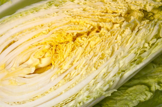 Half of a large Napa cabbage 