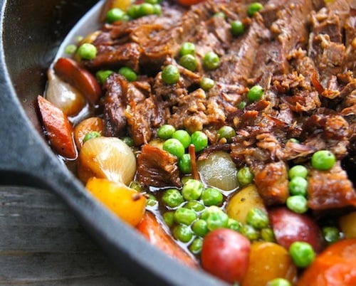 Braised Brisket Stew to go with Roasted Garlic Basil Brown Rice