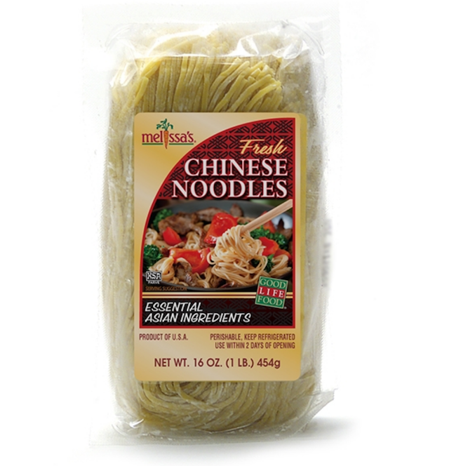 Package of Melissa's Produce fresh Chinese noodles