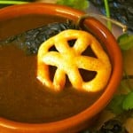 Smoky Poblano Enchilada Sauce and Pasta Duros-.green-clay-ceramic-herbs | cookingontheweekends.com