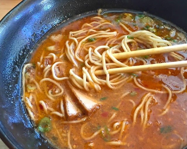 Bowl of Soul Ramen with chopsticks 