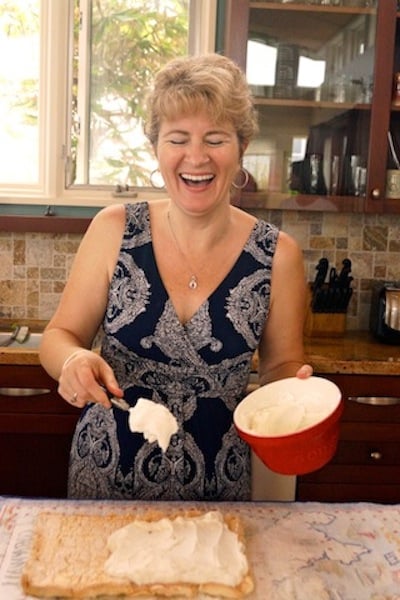 Christina Conte of Christina's Cucina baking