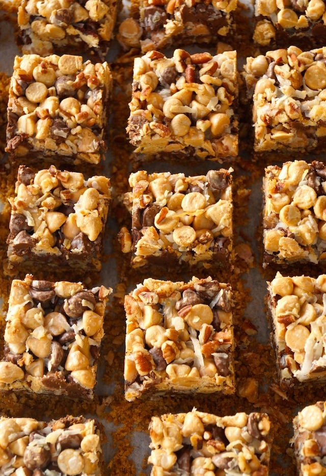 Peanut Butter Pretzel Seven Layer Magic bars