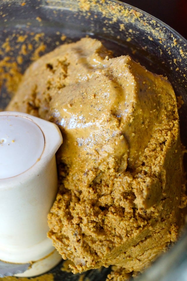 pistachio butter in food processor