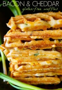 Bacon Cheddar Gluten-Free Waffles Recipe -- A savory dinner waffle, that's chock-full of smoky, delicious flavors, and will totally wow everyone at the table!