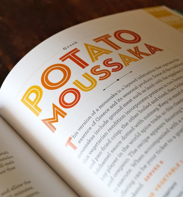 Potato Moussaka Recipe page in Raghavan Iyer's potato cookbook