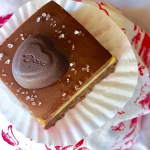 Passion Fruit Chocolate Ganache Bars -- Sweet, tart and oh-so-chocolaty! Rich, creamy and oh-so dreamy! It's the perfect Valentine's Day dessert.