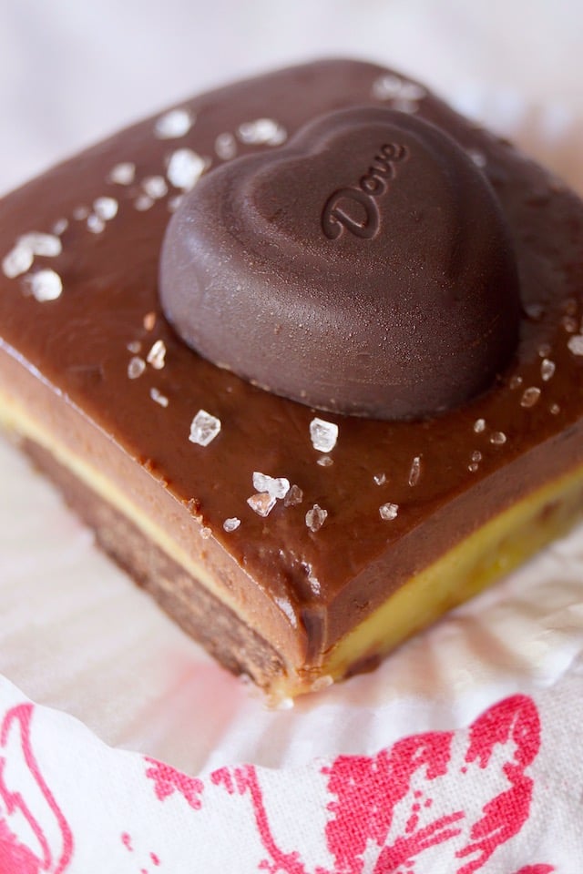 close up of one of the Passion Fruit Chocolate Ganache Bars