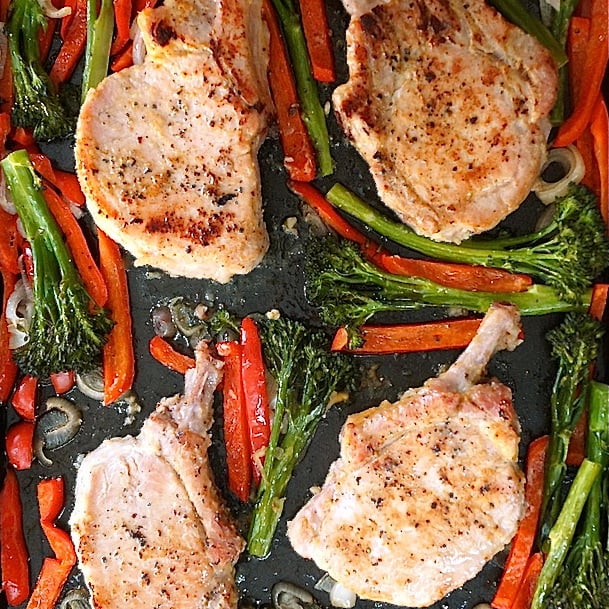 Sheet Pan Miso Pork Chops with Broccolini | Cooking On The Weekends