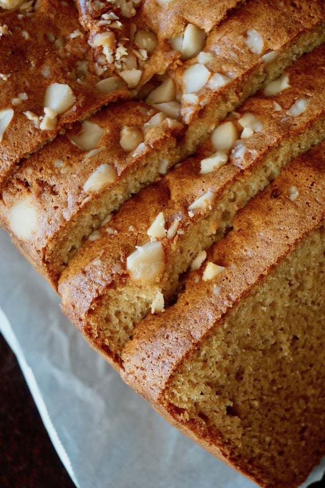 Gluten-Free Macadamia Honey Bread, sliced