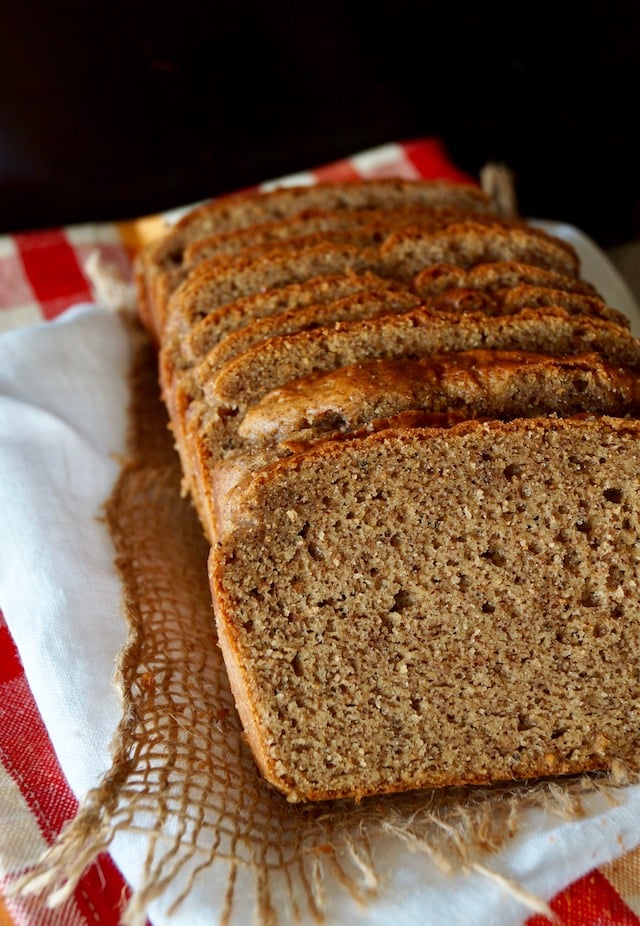 Gluten-Free Almond Butter Bread, sliced