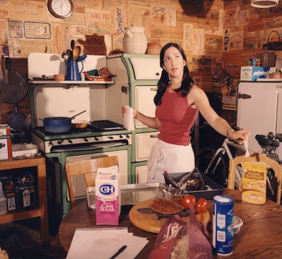 valentina in her antique kitchen