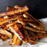 pile of Daikon Frech Fries onparchment