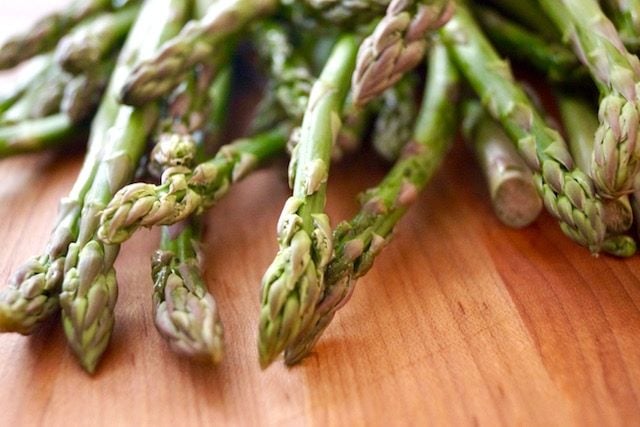Close up of asparagus spears
