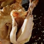 Meat falling off roasted salt crusted chicken leg