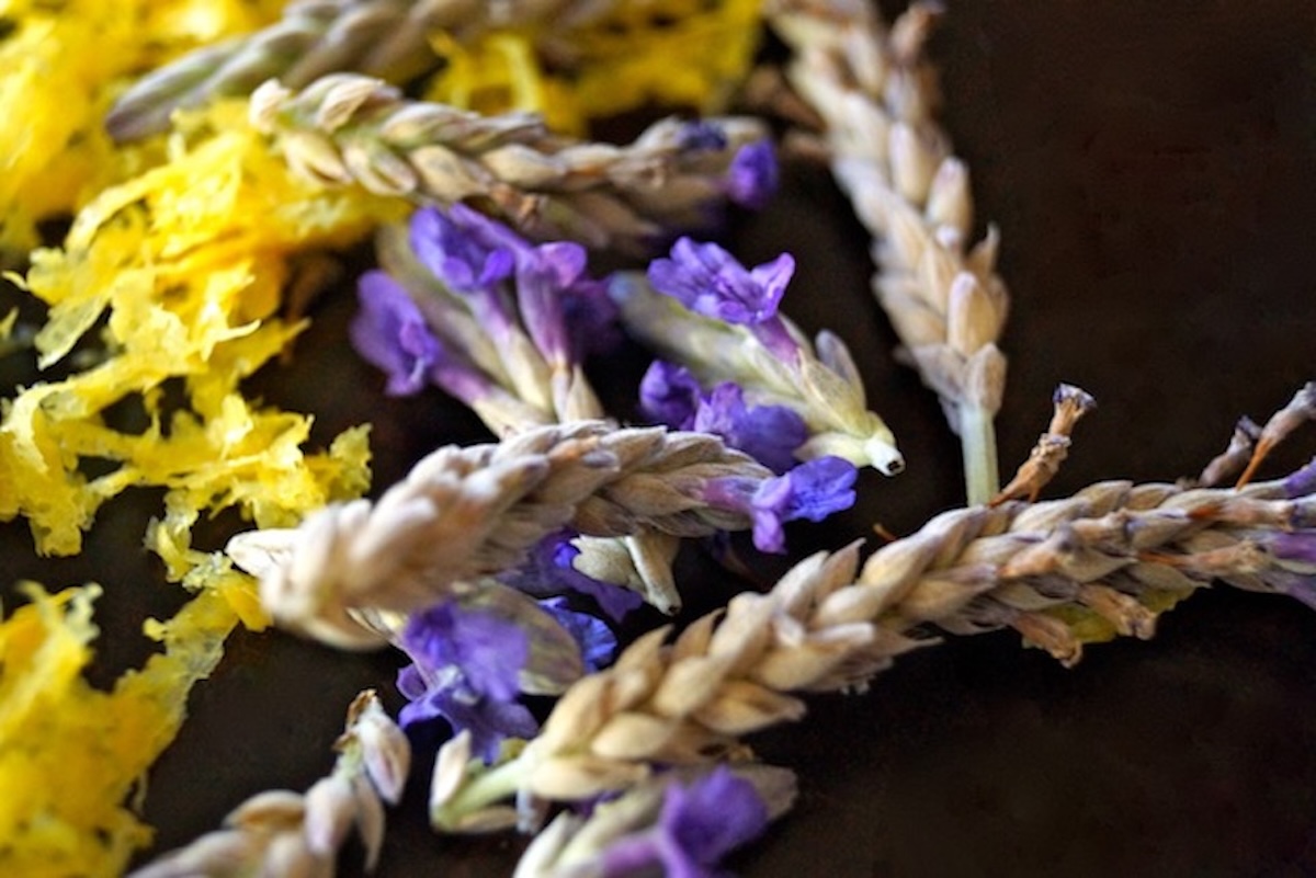 Lavender-Lemon-Frozen-Custard-Recipe Fresh lavender and and fresh lemon zest.