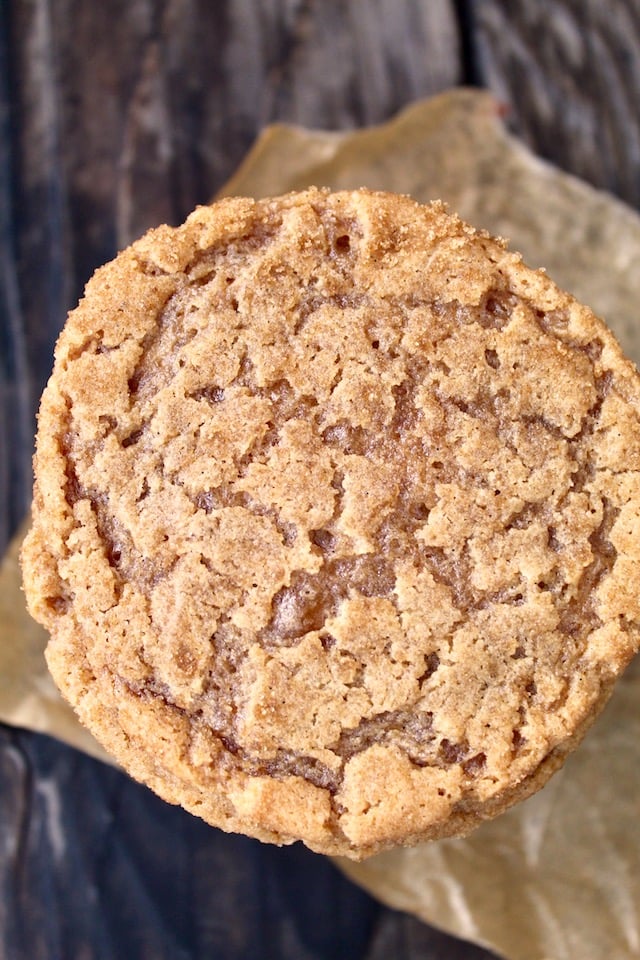top view of miso peanut butter cookie