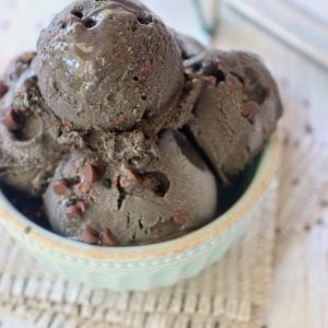 Black Sesame Ice Cream with Chocolate