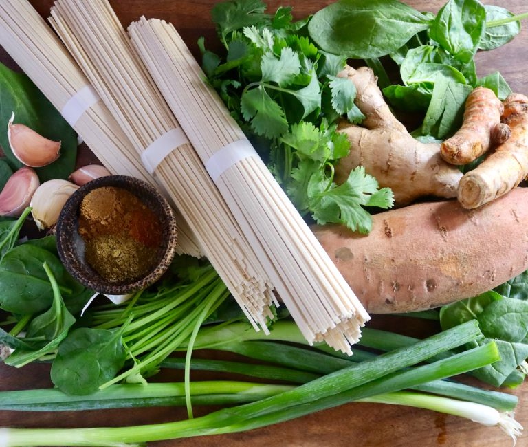 Curry Udon with Sweet Potato Cooking On The Weekends