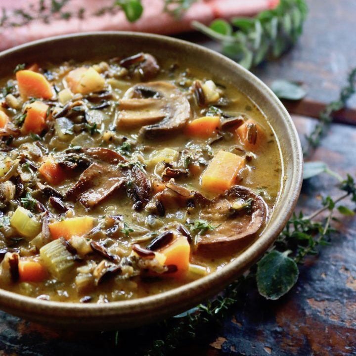 Cream of Mushroom Wild Rice Soup | Cooking On The Weekends