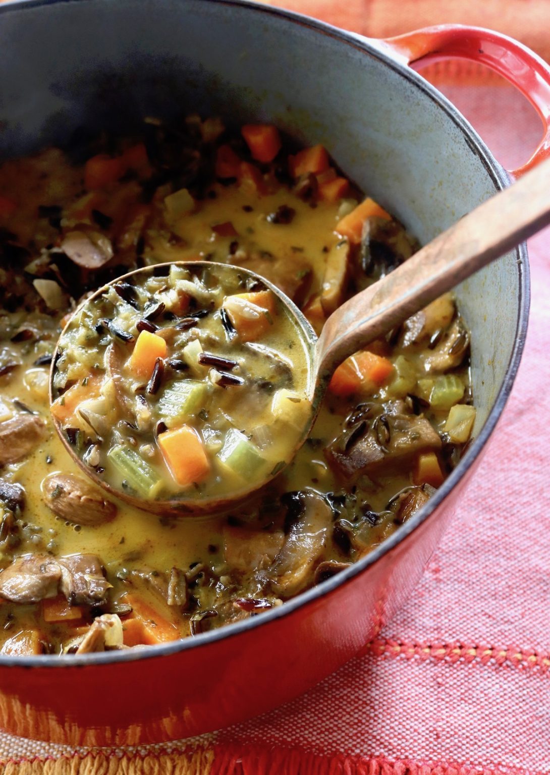 Cream of Mushroom Wild Rice Soup | Cooking On The Weekends