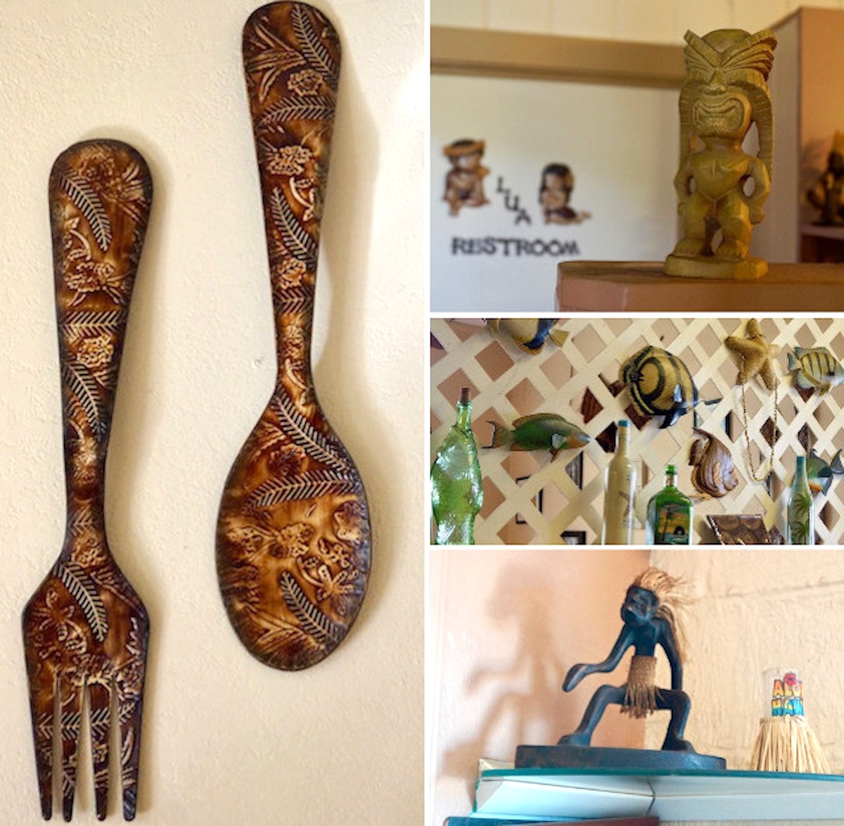 Scenes from inside the inside of the Hawaiian Style Cafe on the Big Island of Hawaii.