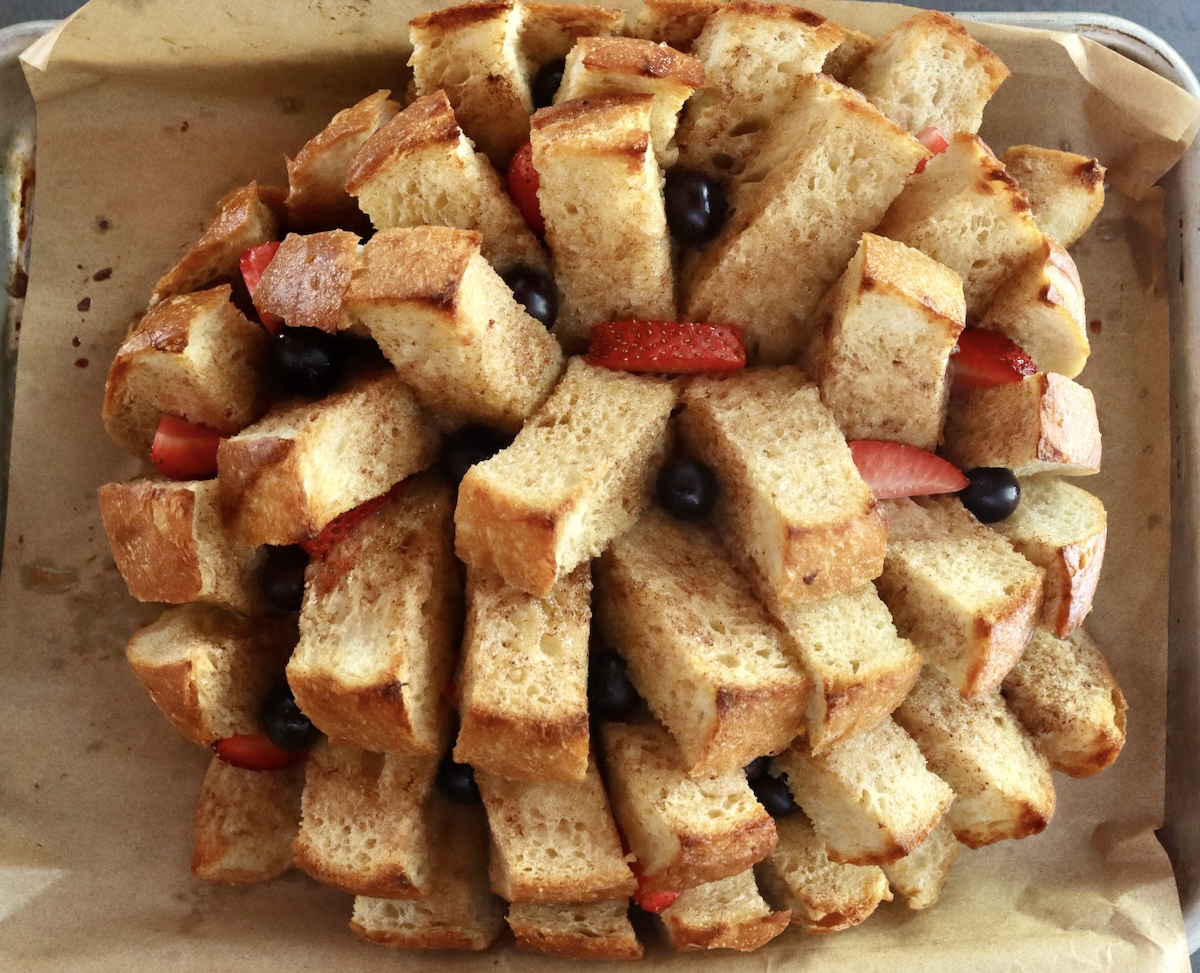 Pull-Apart French Toast Pull apart French toast right out of the oven with a few fresh berries.